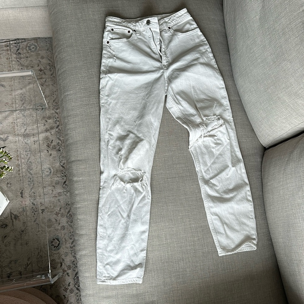 Curve love high rise mom Jean in white - size 26/2 Long